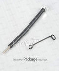 Extend Idle Speed Adjustment Screw Featuring Flexible Shaft And Knurled Grip For Harley V Twin Carburetors No Sweat Hand Tune Up Package with black flexible shaft.