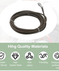 62235 Drain Cleaning Cable Sewer Snake Auger 5/16 Inch By 25 Foot Hollow Core Drop Head, flexible steel cable for tough clogs.