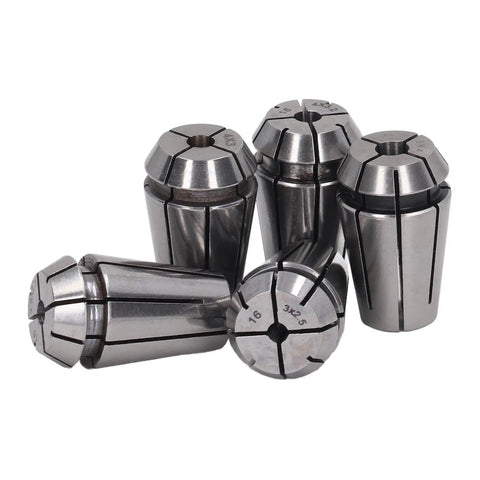 Premium Thonlai Cnc Engraving Collet Chuck Set With Durable Spring Steel Precision Tapping Kit For Grinding And Machining 5 Pcs High Performance, showing five precision collets.