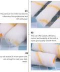 48 Pack Mini Paint Roller Covers With Super Soft Polyester Nap, 4-inch size for detailed painting and trim work.