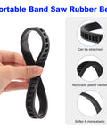 Replacement Bandsaw Pulley Tires 45-69-0010 2 Pack for Portable Saws held by hand, showing flexibility of rubber material