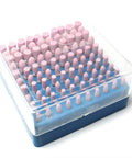 Pro Grade 100 Pcs Abrasive Stone Points Kit for Dremel Rotary Tool Polishing Grinding Heads Wheel Set For Fast Sharpening Smoothing And Shaping Metal Glass Plastic Mold And Medical Equipment Red displayed in clear box