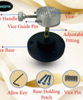 Hands Free Work Holder With Peg Clamp Base 360 Degree Revolving Vise Bench Tool Set For Jewelry Making Pro Grade visible parts