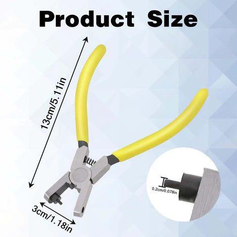 Leather Hole Punch Plier 2.0mm Universal Hole Punch Tool For Watch Straps Belts Shoes Fabric DIY Crafts And Dog Collars One Hand Use