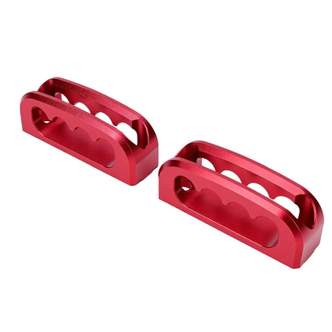 Heavy Duty T Slot Bed Cleats For Toyota Trucks 2022-2025 Easy Install Tie Down Hardware No Tools Needed Secure Cargo Fast Without Drilling red metal cleats side view