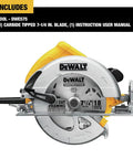 Super Light 15 Amp Corded 7-1/4 Inch Circular Saw With Sweet 53 Degree Bevel Stops And Deep 2 9/16 Inch Cut built tough with carbide tipped blade.