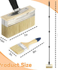 Long Reach Deck Stain Brush Kit With 60 Inch Extension Pole For Easy To Reach 7 Inch Wide Stain Applicator And 3 Inch Paint Brushes
