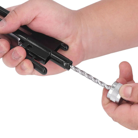 Hands using All In One Safety Wire Pliers Set 6 Inch And 9 Inch Reversible Locking Tool Carbon Steel Wire Twisting Cutter