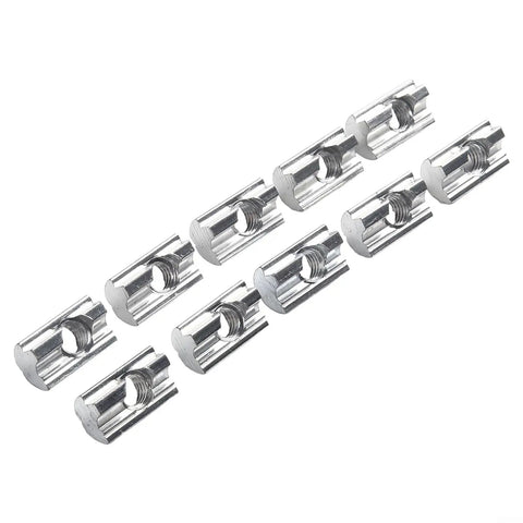 Kickass Aluminum Sliding Blocks with a Stainless Steel Spring Ball Swivel. M8 T-Nut fits securely in solar panel racks.