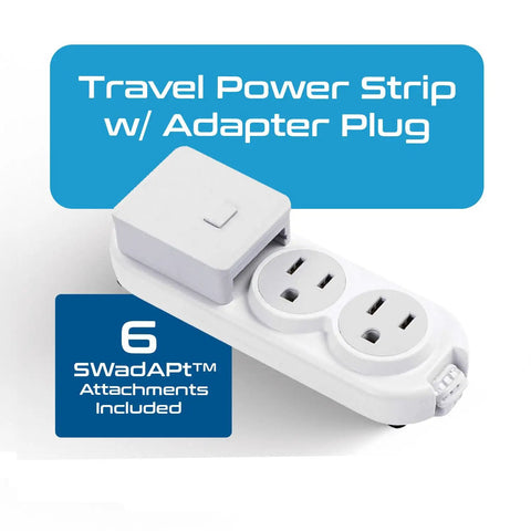 Must Have All In One Travel Power Strip With USB And Type C Port For World Travel, 3 Pin Grounded Surge Protector Plug Set