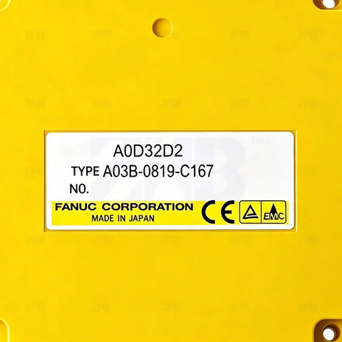 Plug And Play CNC I O Board Control Module For CNC Machine Automation Spare Parts Compatible With A03B-0819-C167 A03B-0807-C167 And A03B-0826-J167 Fully Tested For Stable Digital Signal Transmission With Standard Connector And Easy Replacement, yellow FANUC label
