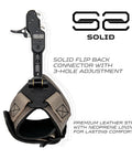 Dope Solid Release Black Edition For S2 Series with solid flip back connector and premium leather strap for comfortable handling.