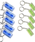 Green and Blue for acrylic Square for spirit Level Bubble Inclinometer with keychain, 40mm x 15mm, compact design.