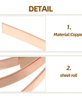 Pure Copper Sheet Roll 1mm Thick By 10mm Wide By 2m Long For Electrical Projects Crafting And Electromagnetic Shielding EMI Electronics