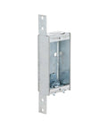 Side view of 3-3/4 In X 2 In Electrical Switch Box With 1 In Depth, Welded Side Stud Bracket, 1/2 In Knockout, 2 NMSC Cable Clamps, Non-Gangable