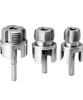 Heavy Duty Carbon Steel Pipe Threader Kit For Electric Drill Includes 1, 4 And 6 Inch Dies for efficient plumbing threading.