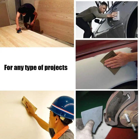 Pro Grade Dry And Wet Sandpaper Set 9x3.6 Inch 15 Piece Kit For Wood, Metal, Automotive Projects, Home Improvement.