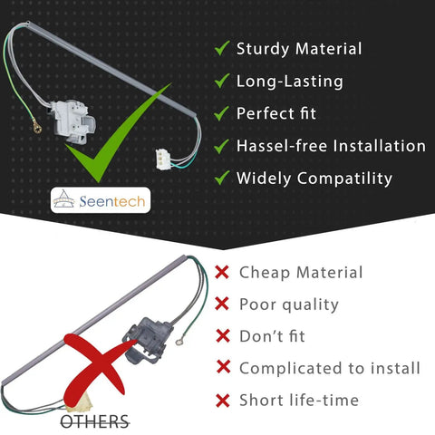 Washer Lid Switch Replacement 3949247 for Whirlpool and Kenmore Washers with install ease, sturdy material check mark graphic.