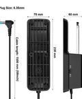Dimensions of Sustain Pedal For Digital Pianos And Keyboards With Polarity Switch, Built To Last ABS Housing And Chrome Pedals, Black