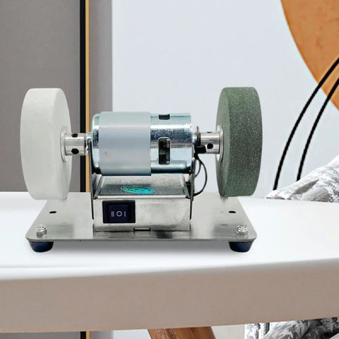 Ziocura Mini Belt Sander, Stainless Steel Bench Grinder With High Power Low Noise Design, compact benchtop polishing machine.