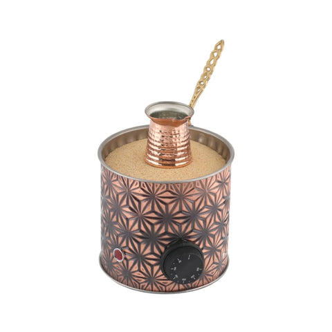 Cool Copper Turkish Star Design Electric Hot Sand Heater For Small Coffee Makers And Tea, Traditional Copper Look