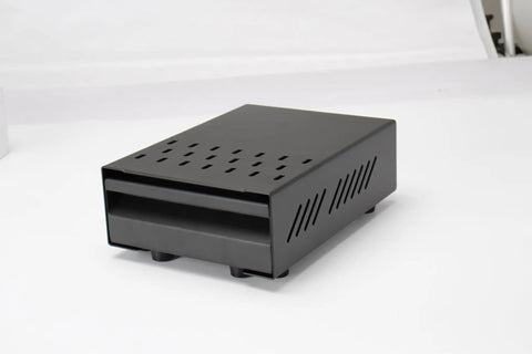 Black Espresso Knock Box Drawer For Coffee Grounds Pro Grade Stainless Steel Container With Removable Rubber Knock Bar