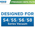 Three Pack Premium Vacuum HEPA Filter Set For Miele S Series And Compact Canister Models, designed for S4-S8 vacuums