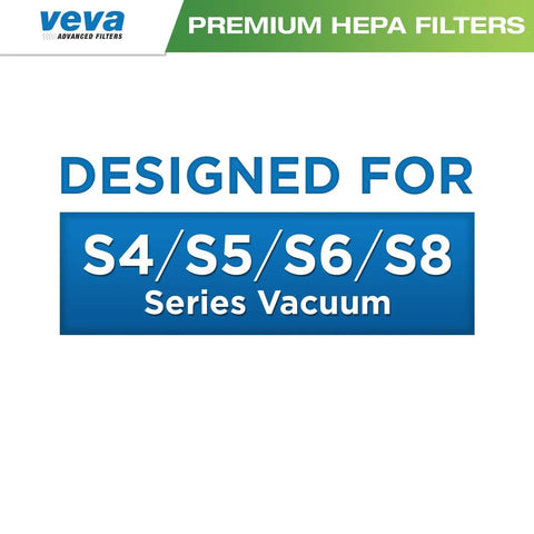 Three Pack Premium Vacuum HEPA Filter Set For Miele S Series And Compact Canister Models, designed for S4-S8 vacuums