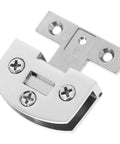 Heavy Duty No Drill Stainless Steel Glass Door Hinge With Adjustable Angle For Frameless Tempered Glass Doors And Display Cabinets Easy Install Smooth Operation Built To Last close-up, stainless steel, single hinge