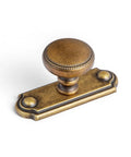 Killer Style Beaded Zinc Alloy Cabinet Knobs With Backplate Antique Brass 6 Pack For Kitchen Cabinets And Drawer Upgrades showing a textured knob and backplate.