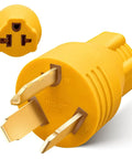 Heavy Duty 30 Amp To 20 Amp Dryer To Electric Vehicle Charger Adapter Nema 10 30P To 5 15 20R Male Plug close-up view.