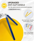 Pro Grade 3 Pack Hydraulic Seal Installation Tools Set For Cylinder Piston Seals And U Cup Rod Seals, blue rubber handle
