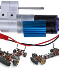 Beefy Speed Change Metal Gearbox With 370 Brush Motor for WPL C14 C24 B14 B24 B16 B36 RC Cars, CNC machined, anodized finish