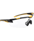 Trim-Fit Half Frame Safety Eyewear For Unisex Outdoor Work And Play, Black Frame With Clear Lenses, Anti-Slip Nose Pad, Side View