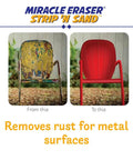 Strips N Sand Paint Remover Blocks 18 Pack For Cabinets And Furniture Non Toxic before and after chair transformation