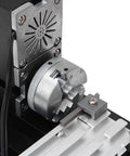 Garosa Mini Metal Lathe With 60 Watt Motor And 12000 RPM Speed close-up of the precision chuck for wood and soft metal machining.