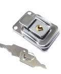 Awesome Two-Pack Metal Clasp Lock Toggle Latch With Chrome Finish For Suitcase Chest Jewelry Box And Birdhouse Project Easy To Install Right Now with key.