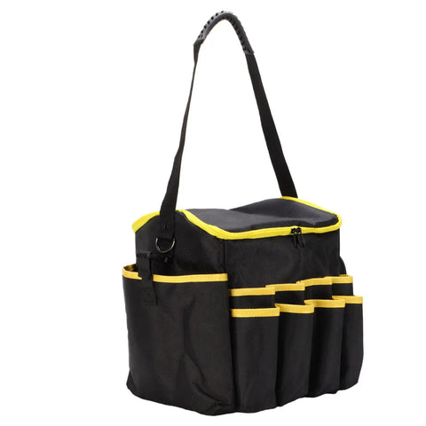 Heavy Duty Oxford Tool Organizer Bag With Removable Divider And Nonslip Rubber Feet Built Like A Tank For Tradesmen And Diy Crew Portable 20 Liter Carry Tote with zipper and pockets