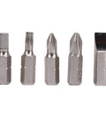 Five S2 hex bits in various designs for use with the Fabater Preset Torque Wrench 0.2-1.2 Nm Range 1/4 Inch Hex Drive.