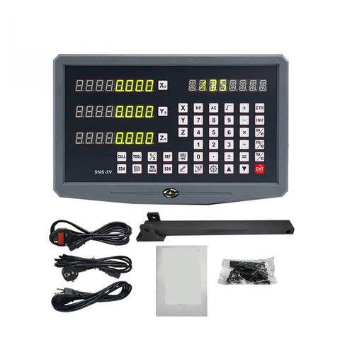 High Resolution Digital Readout For Milling Lathe And EDM Machines With RS232 Display DRO Linear Scale Encoder visible.