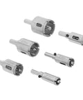 Professional Hard Brazed Hole Saw Kit With Multiple Sizes For Cutting Marble, Granite, And Glass. 16-35mm set