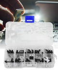 Killer NPN PNP Transistor And Voltage Regulator Assortment Kit With 50 Durable Components In A Tidy Case for DIY builds.