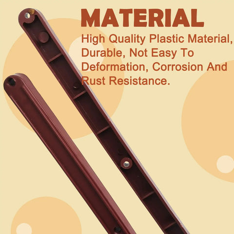 Smooth As Silk Brown Plastic Drawer Slides Hella Durable Side Mounted Glide Tracks For Dressers Nightstands And Cabinets With Mounting Hardware Included, top view of durable long plastic glide track.