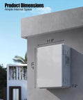 Tough As Nails Abs Weatherproof Electrical Enclosure Box With Built In Socket And Reliable Thermostat Heavy Duty Design showing wall-mounted dimensions.