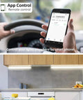Under Cabinet Lighting Kit With Voice Control And App, LED Bar Lights For Kitchen Shelves And Countertops, Works With Alexa Google Siri
