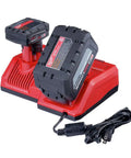 Beast Speed M18 M12 Battery Charger For Power Tools Dual Bay Sequential Two Pack Charging with batteries on charger