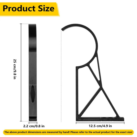 Heavy Duty Side Mount Dust Hose Bracket For Planer Compatible With Two Point Five And Four Inch Collection Hoses Sweet Shop Gadget size dimensions displayed