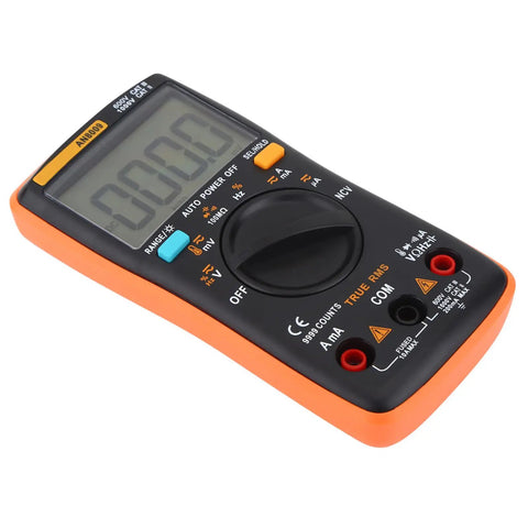 Must Have Digital Multimeter Auto Range Voltmeter With Large Backlit LCD Display 9999 Count Measures Voltage Current Resistance