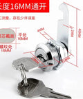 Universal Safe Cam Cylinder Lock With Keys 16mm, 20mm, 25mm, 30mm Tongue Lock System shown with two keys