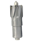 Drill America carbide-tipped annular cutter, 5/8 in x 1 in, CTC Series, side view, metallic silver